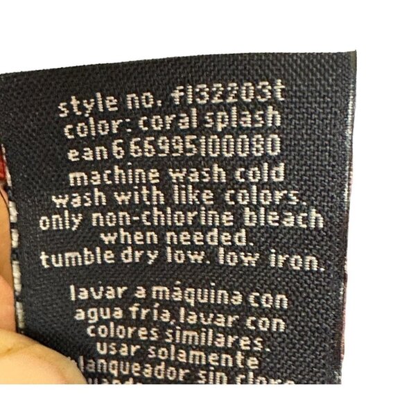 Faded Glory Since 1972 Women's Blouse Color Orange Print Size XL Sku 2448 - Picture 9 of 12